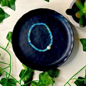 Cute sea inspired handmade bead bracelet